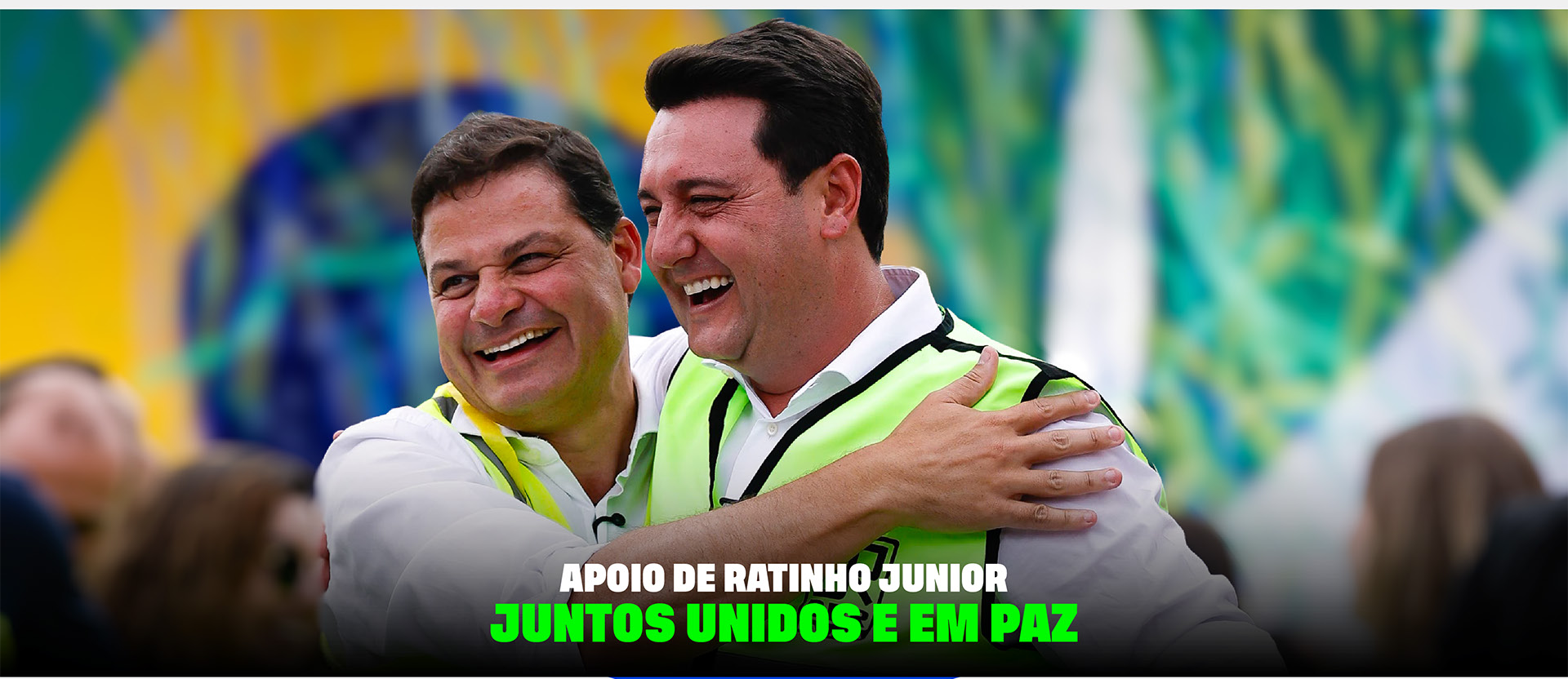Apoio de Ratinho Junior — juntos, unidos e em paz